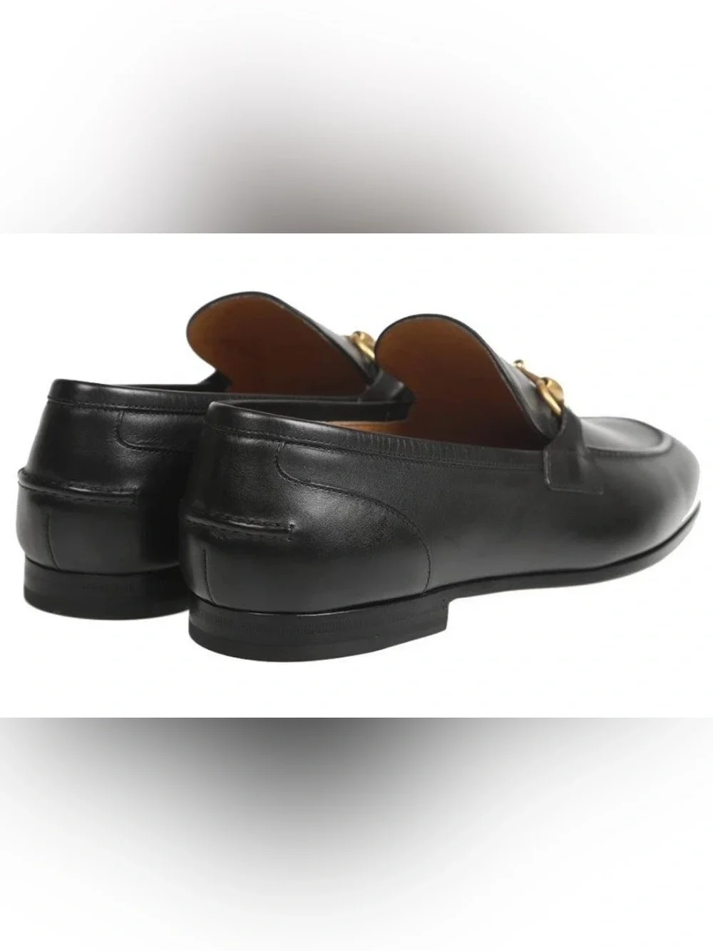 NEW GUCCI MEN'S BLACK LEATHER HORSEBIT 